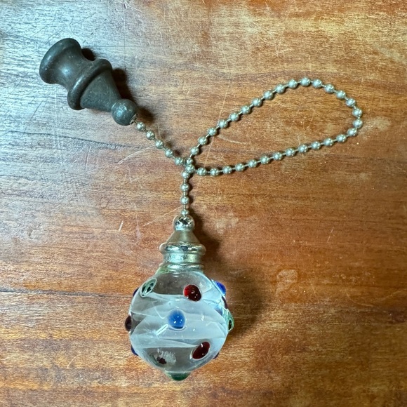 Multicolor Dotted Decorative Glass Orb Pull Chain for Ceiling Fans and Lights - Picture 4 of 12